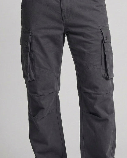 Pantaloni Cargo Uomo Canvas con Tasche Multiple