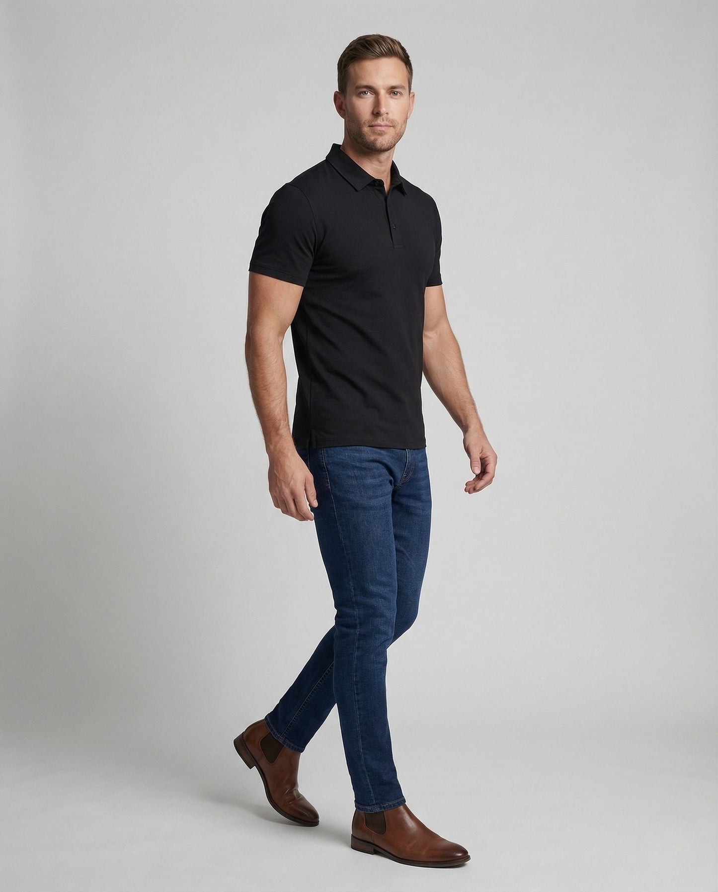 Polo Uomo Slim Fit in Cotone Elasticizzato - Brentozzi