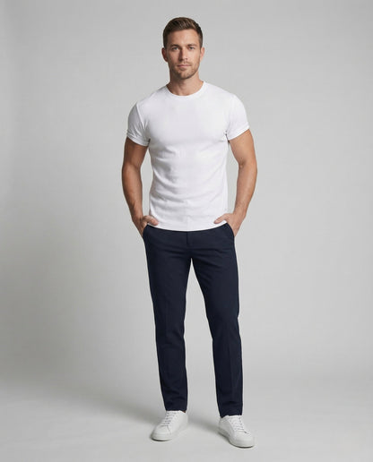 T-shirt Uomo Sportiva Cotone Elasticizzato Girocollo Slim - Brentozzi