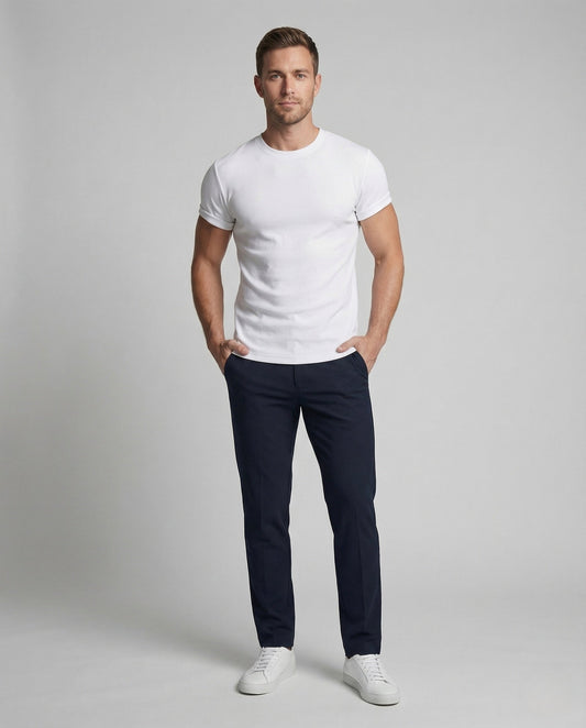 T-shirt Uomo Sportiva Cotone Elasticizzato Girocollo Slim - Brentozzi