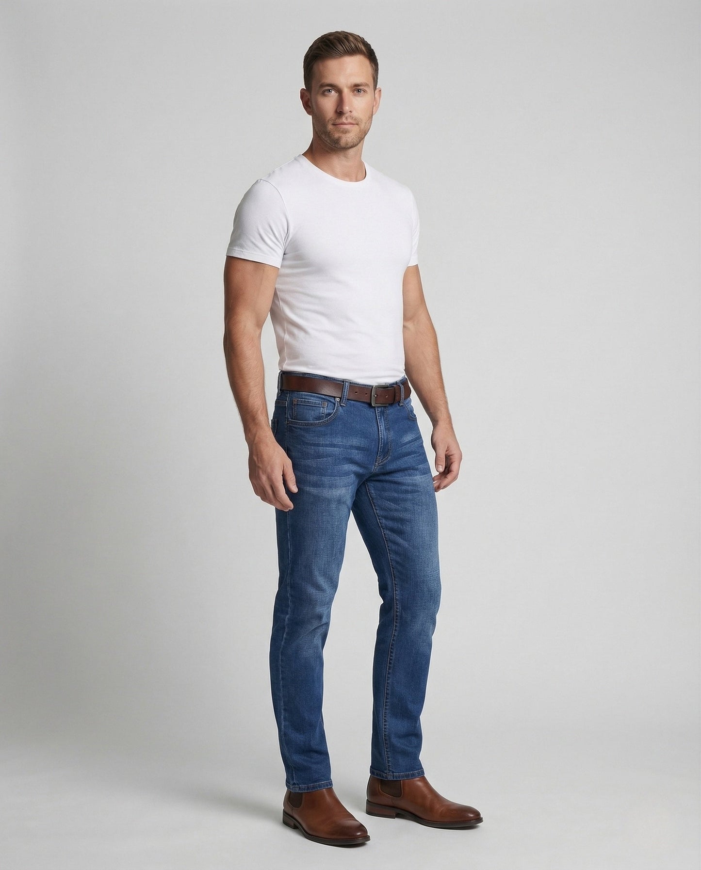 Jeans Uomo Stretch Tapered Vestibilità Slim - Brentozzi