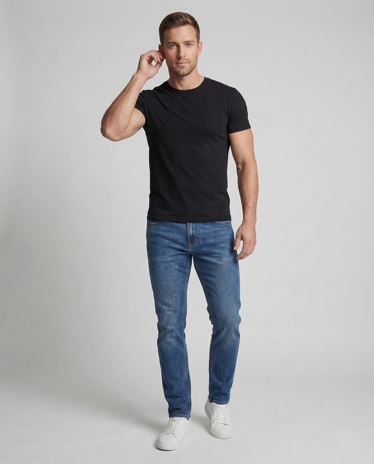 Jeans Uomo Stretch Slim Fit Gamba Dritta - Brentozzi