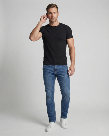 Jeans Uomo Stretch Slim Fit Gamba Dritta - Brentozzi