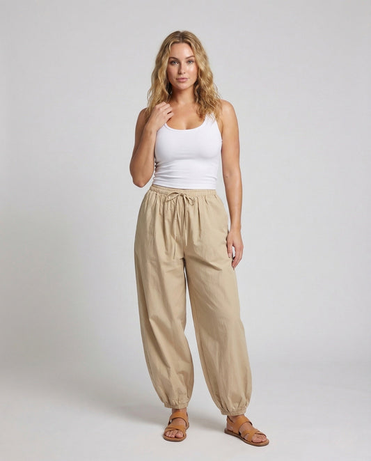 Set Donna Crop Bandeau e Pantaloni Harem Morbidi - Brentozzi