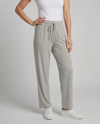 Pantaloni Donna Casual Dritti Vita Elastica con Coulisse - Brentozzi