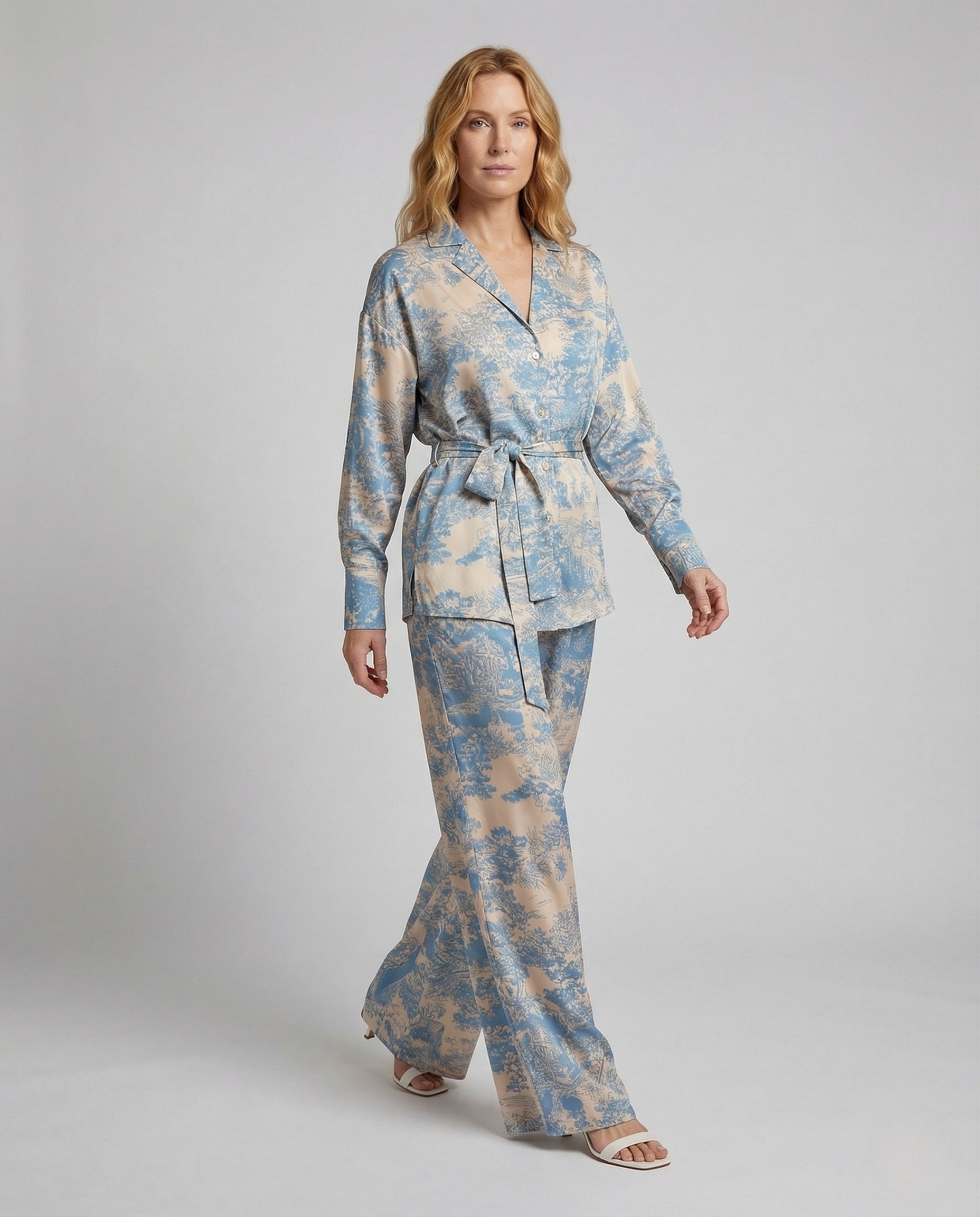Completo Donna Camicia e Pantaloni Larghi Casual - Brentozzi
