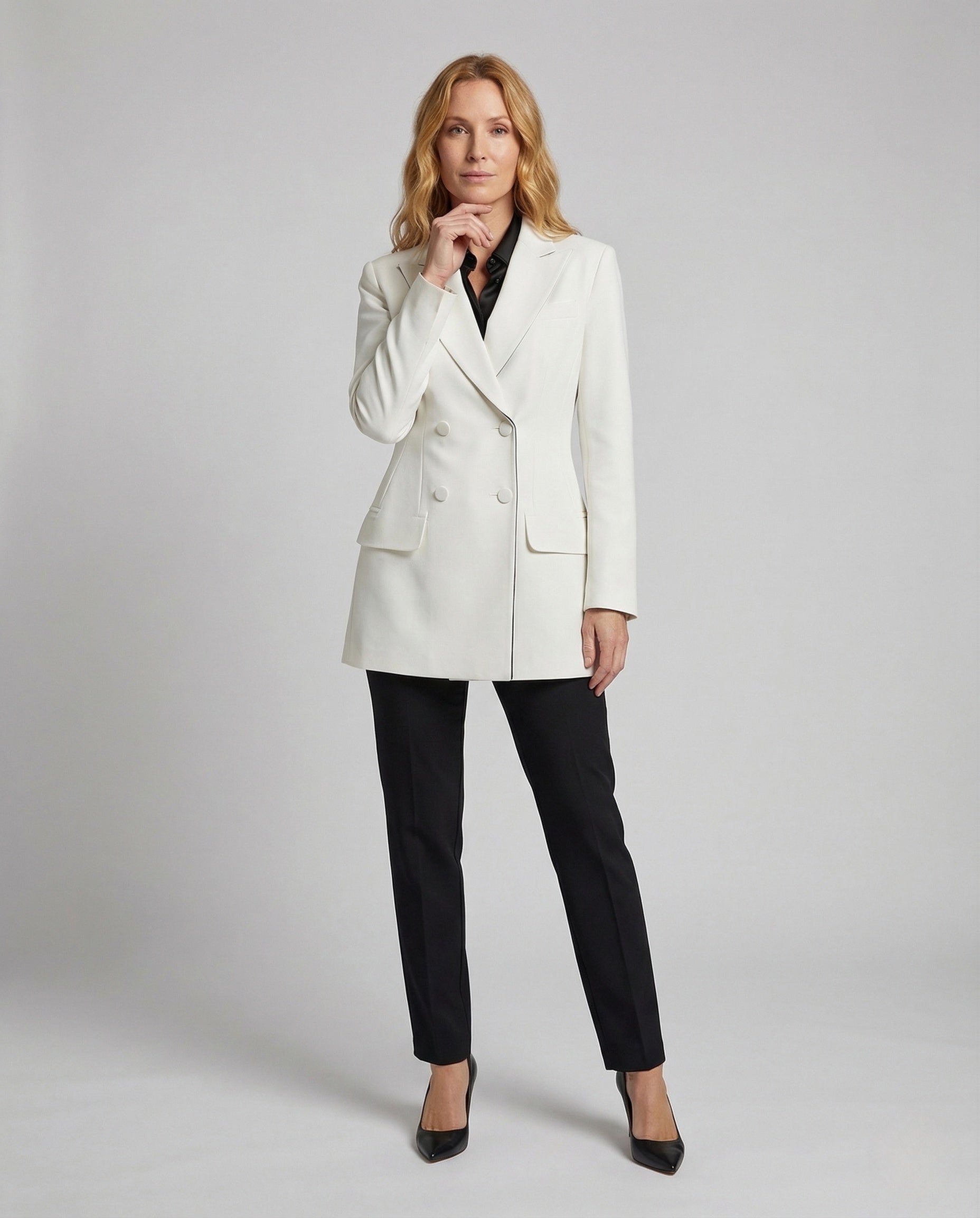 Blazer Donna Doppio Bottone Rever Classico - Brentozzi