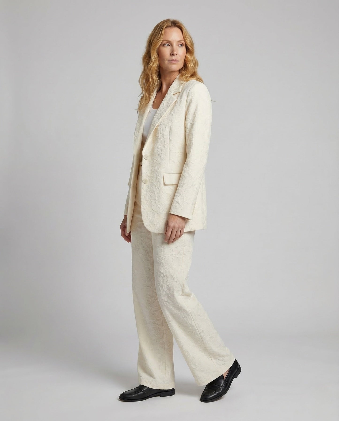 Completo Donna Blazer e Pantaloni Jacquard Elegante - Brentozzi