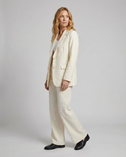 Completo Donna Blazer e Pantaloni Jacquard Elegante - Brentozzi