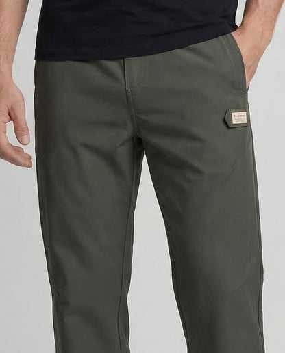 Pantaloni Cargo Uomo Taglio Dritto Tasche Utility