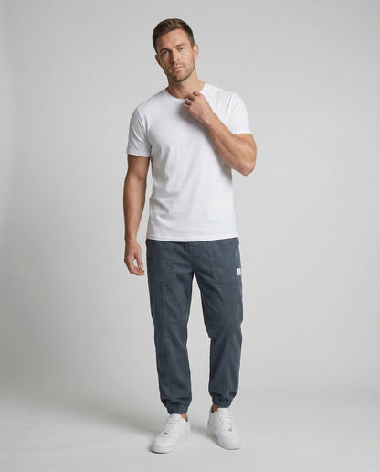 Pantaloni Jogging Uomo Slim Cotone Tasche Cargo - Brentozzi