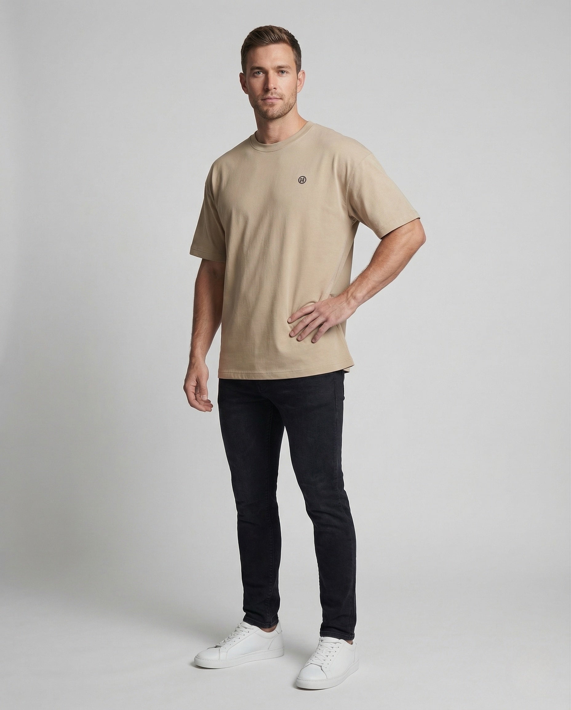 T-shirt Uomo Oversize in Misto Cotone - Brentozzi