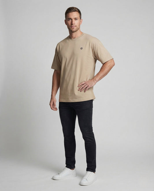 T-shirt Uomo Oversize in Misto Cotone - Brentozzi