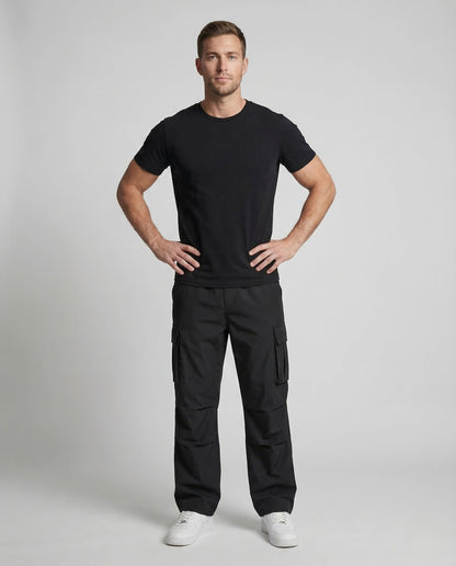 Pantaloni Cargo Uomo Tessuto Rinforzato Ginocchia Ampi - Brentozzi