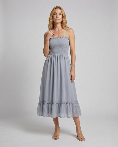 Abito Maxi Donna con Corpino Arricciato e Bolero - Brentozzi