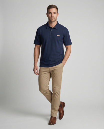 Polo Uomo Cotone Piquet Applicazione sul Petto - Brentozzi