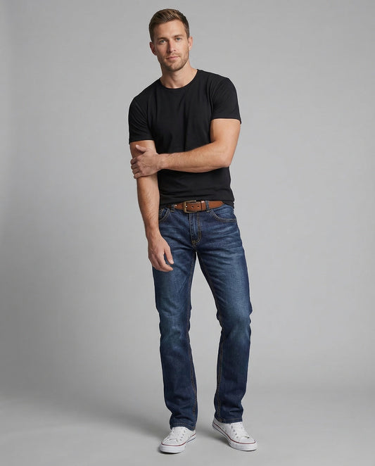 Jeans Uomo Five Pocket con Vita Elastico Confortevole - Brentozzi