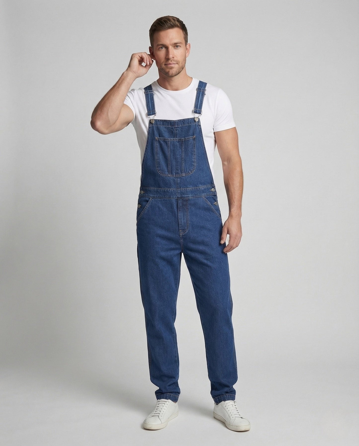 Jeans Uomo Salopette Bretelle Regolabili - Brentozzi
