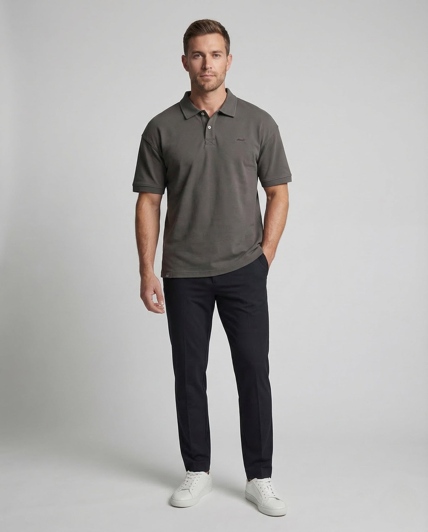 Polo Uomo Oversize in Misto Cotone - Brentozzi