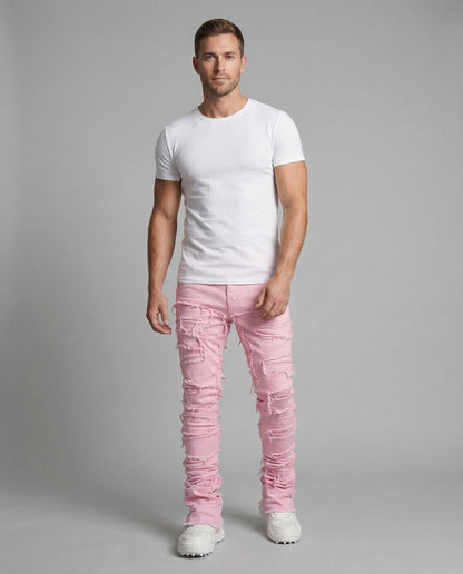 Jeans Skinny Donna Denim Strappi e Frange - Brentozzi