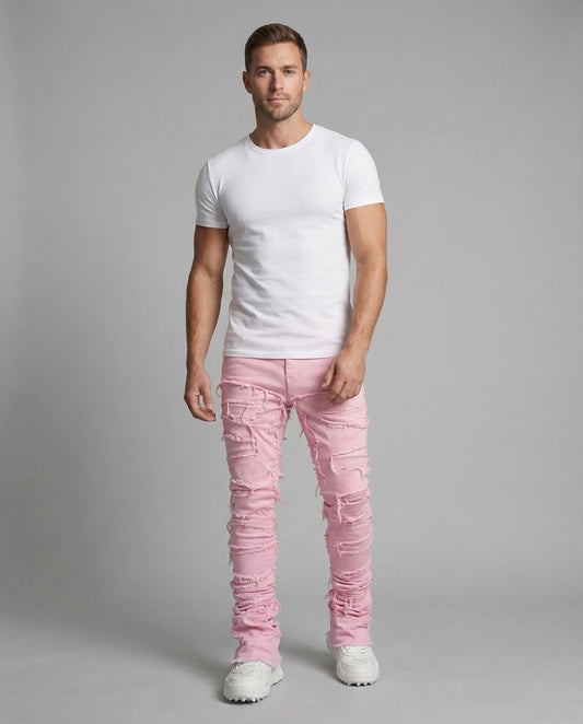 Jeans Skinny Donna Denim Strappi e Frange - Brentozzi