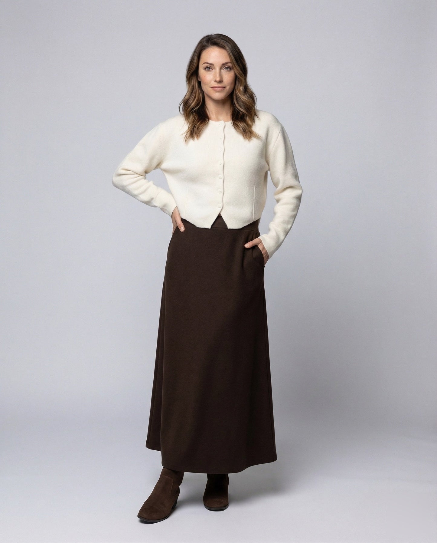Cardigan Corto Donna in Maglia Manica a Sbuffo - Brentozzi