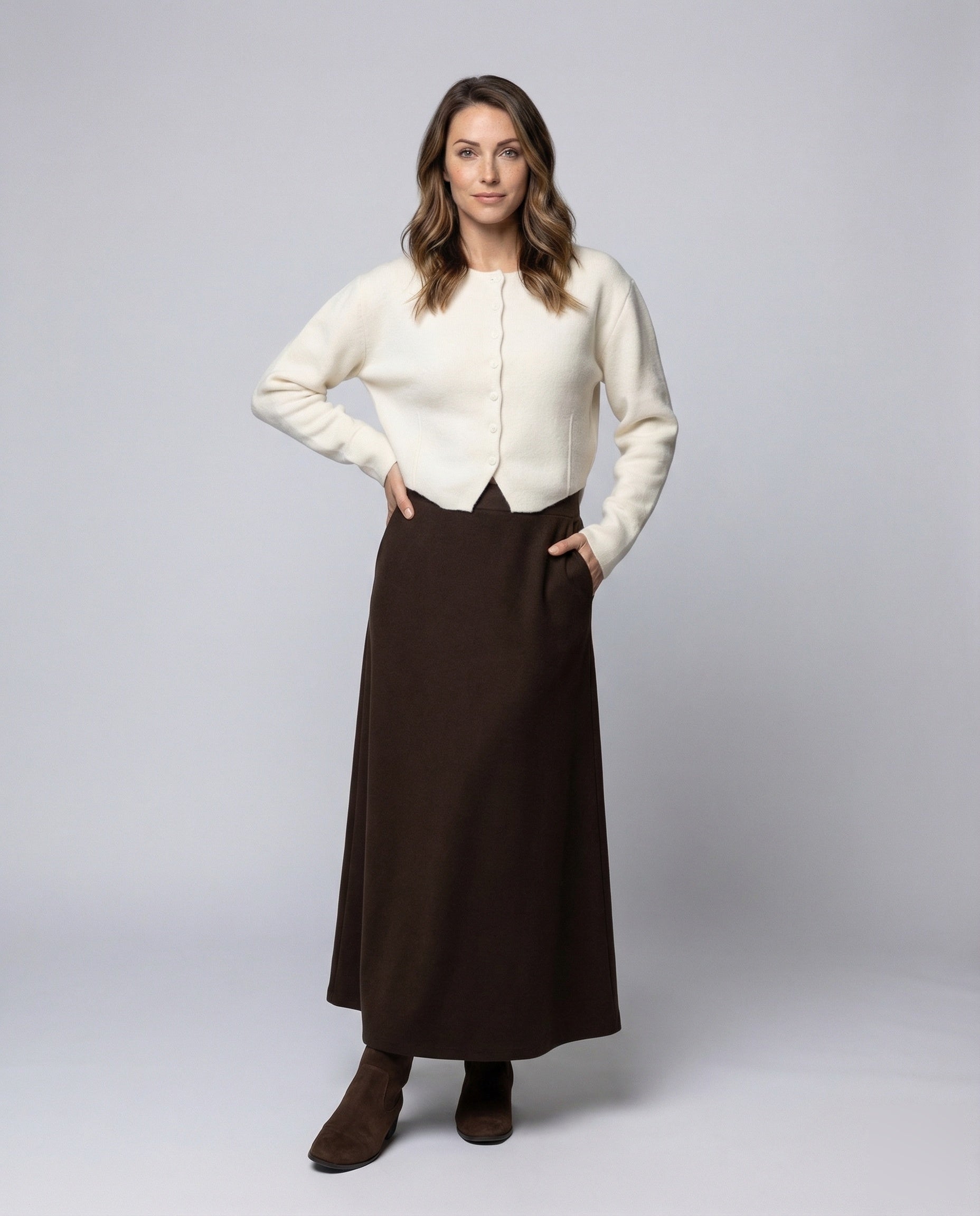 Cardigan Corto Donna in Maglia Manica a Sbuffo - Brentozzi