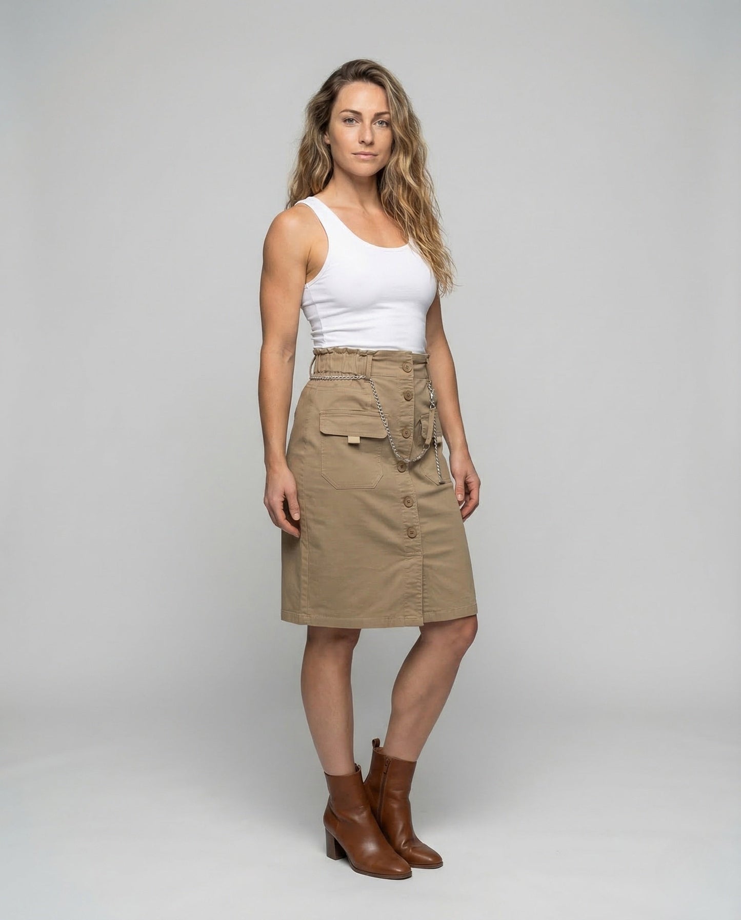 Gonna Donna Sagomata con Tasche Cargo - Brentozzi