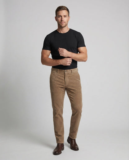 Pantaloni Uomo in Velluto Termici Taglio Largo - Brentozzi