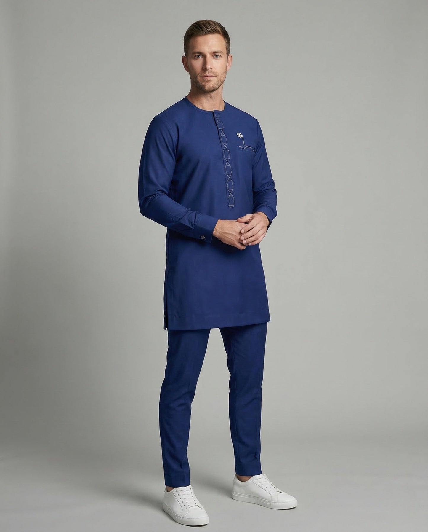 Completo Tunica Uomo con Ricamo e Pantaloni - Brentozzi