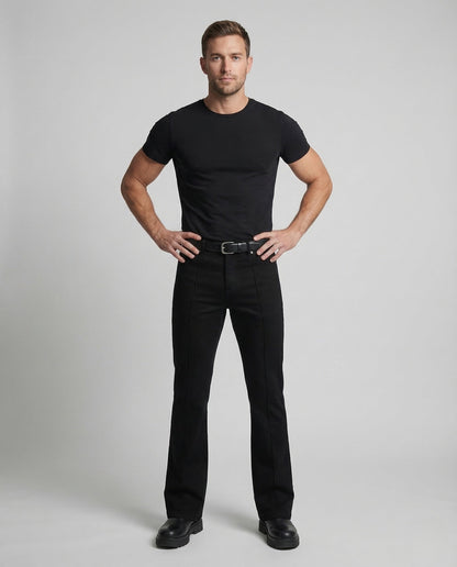 Pantaloni Denim Uomo Stretch Taglio Svasato - Brentozzi