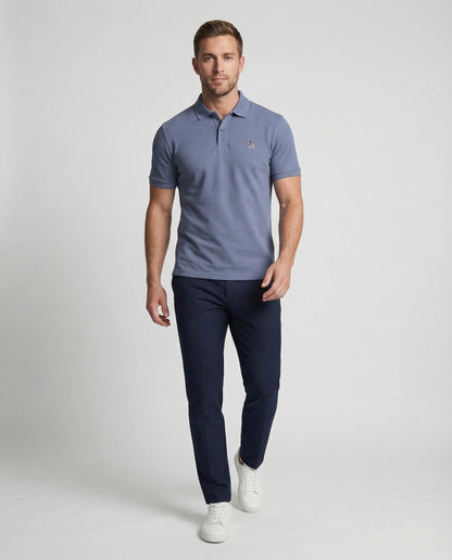 Polo Uomo in Piqué con Monogramma Slim Fit - Brentozzi