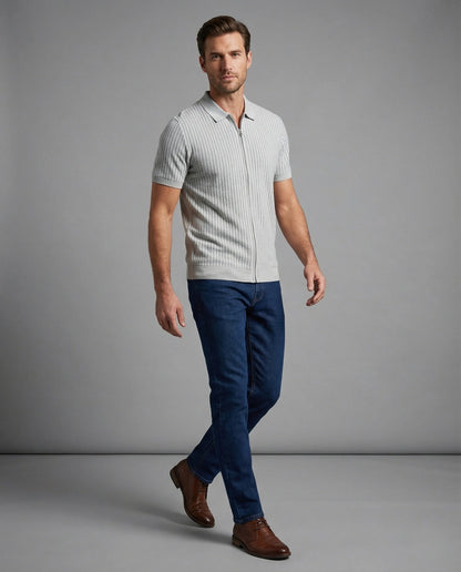 Polo Uomo Slim con Zip - Brentozzi