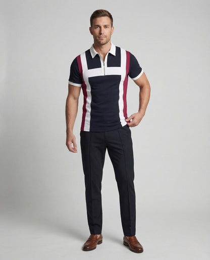Polo Uomo con Zip e Logo Slim Fit - Brentozzi