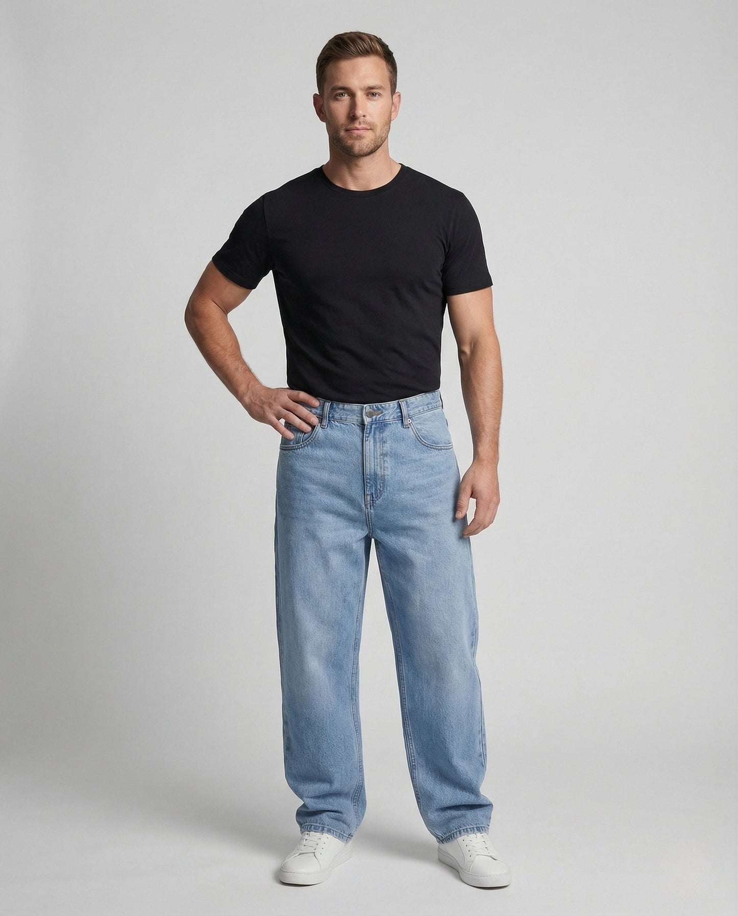 Jeans Uomo Dritti Vestibilità Ampia - Brentozzi