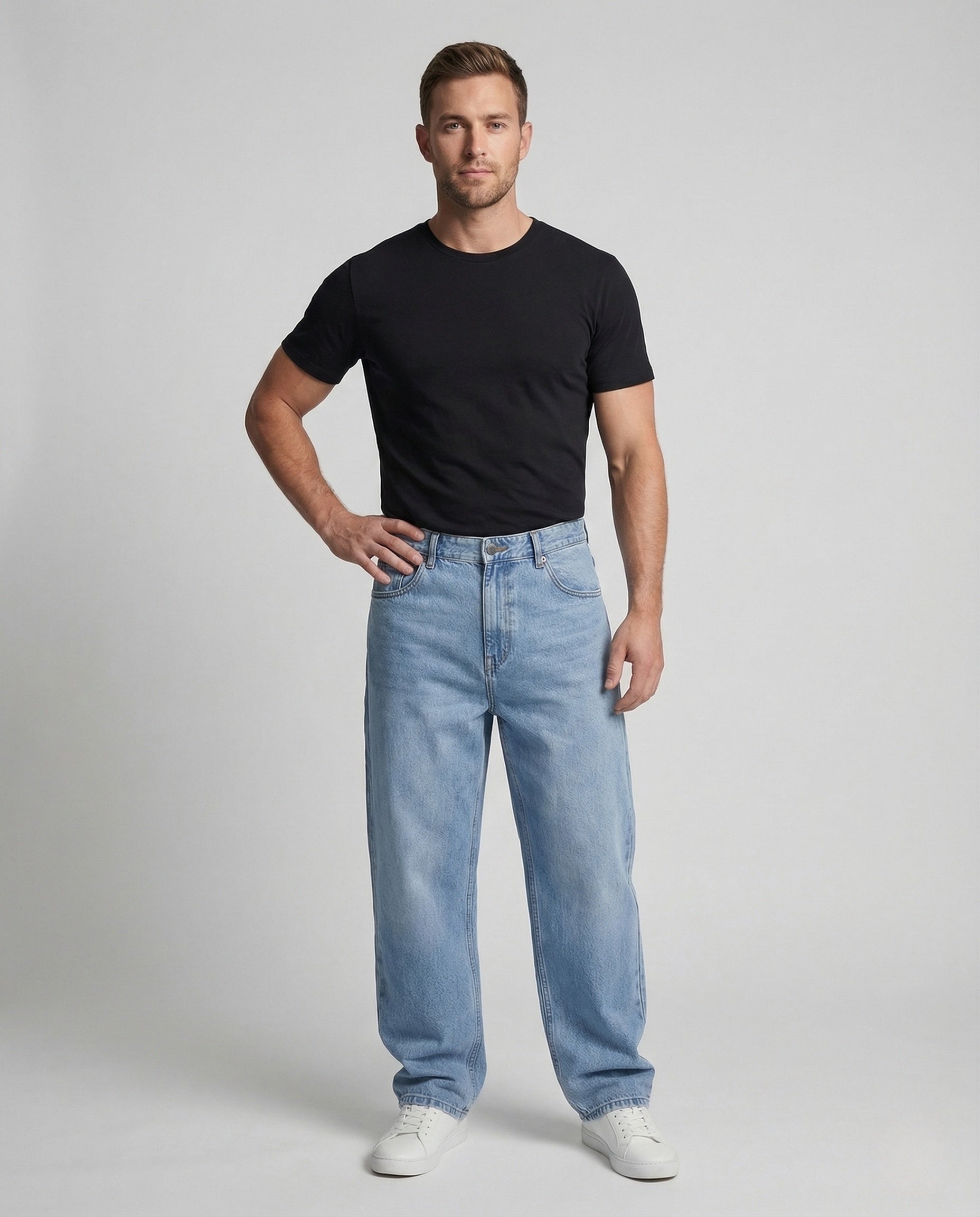 Jeans Uomo Dritti Vestibilità Ampia - Brentozzi