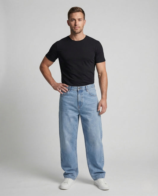 Jeans Uomo Dritti Vestibilità Ampia - Brentozzi