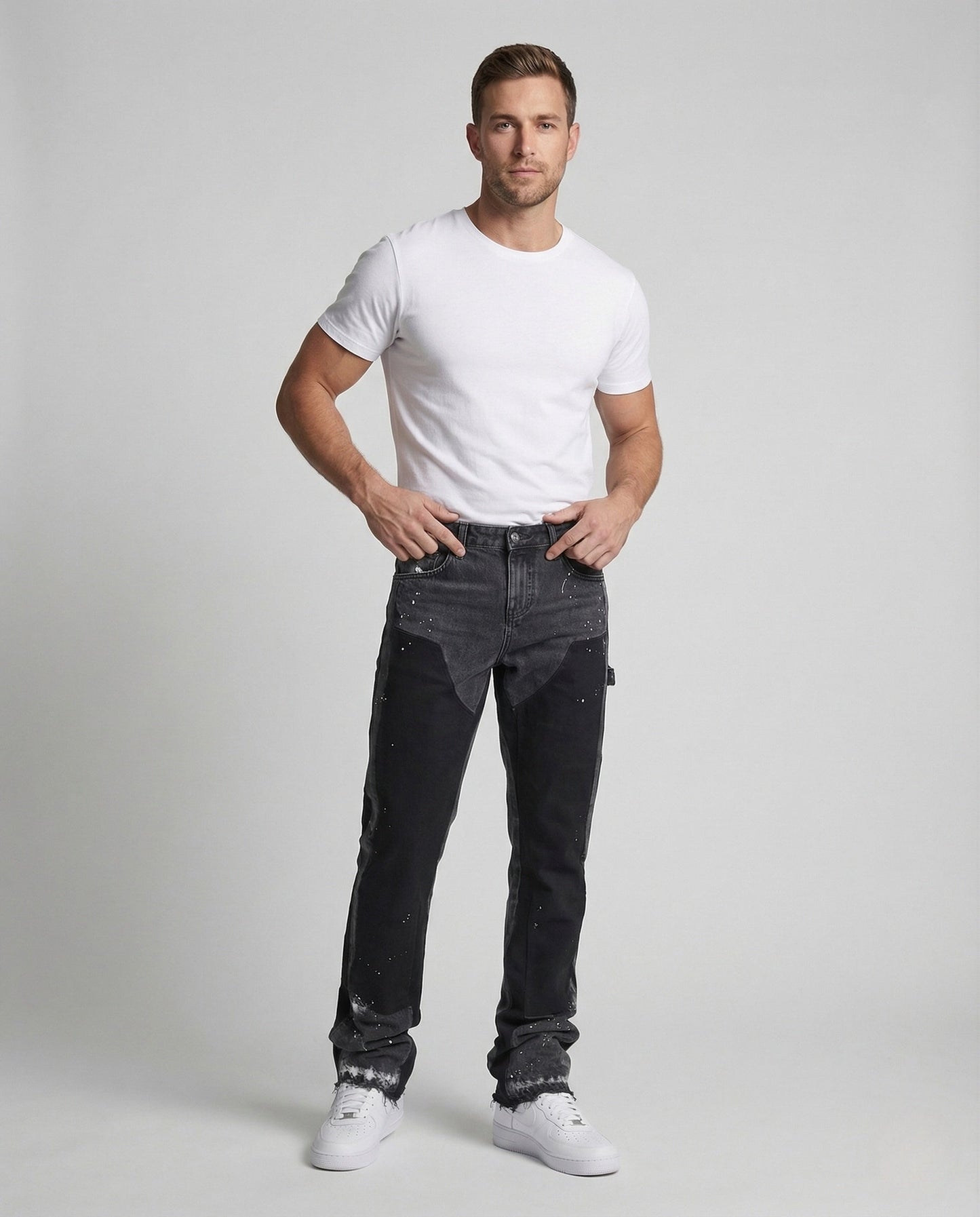 Jeans Uomo Cargo Cotone Vestibilità Ampia - Brentozzi