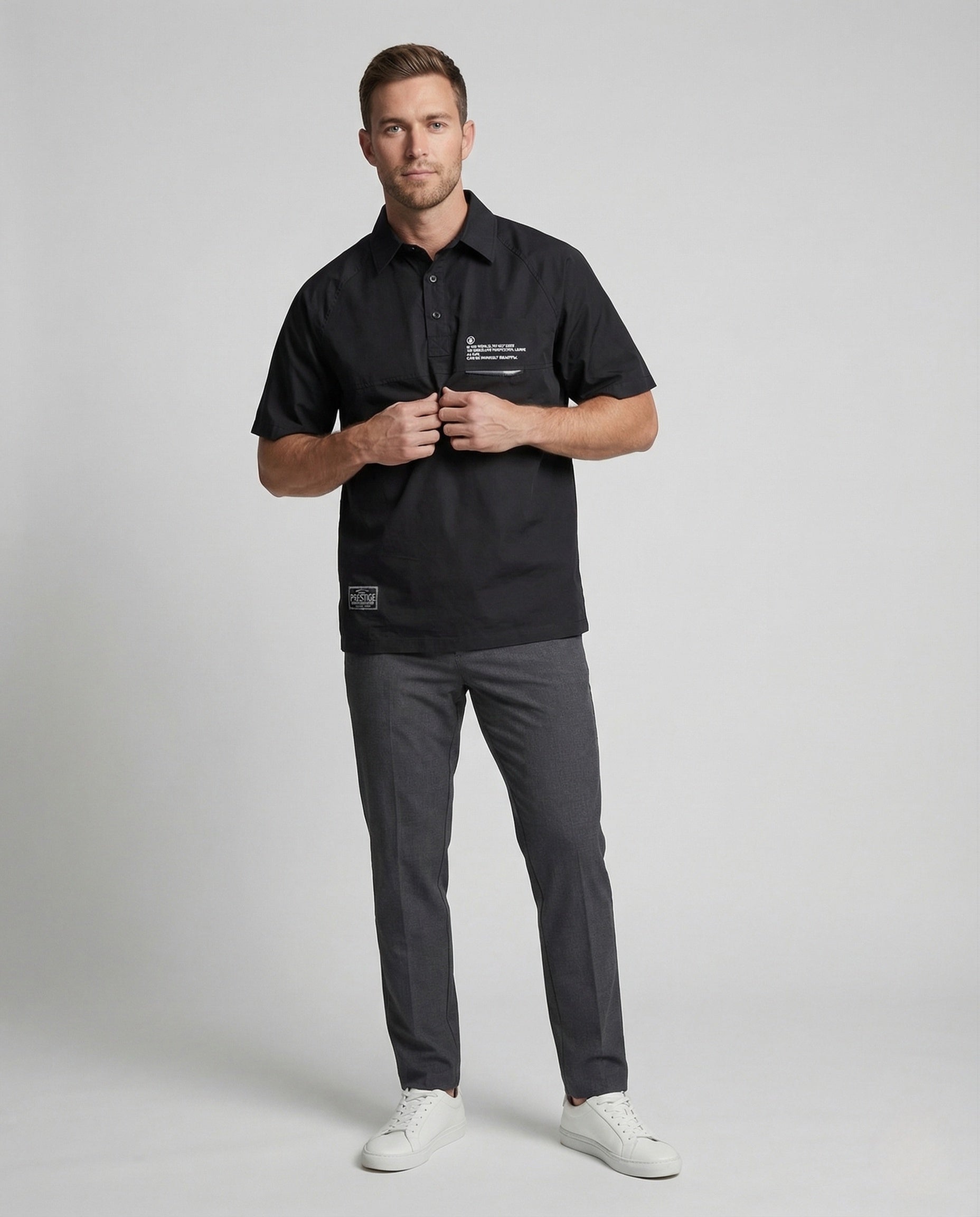 Polo Uomo Oversize con Zip e Tasca - Brentozzi