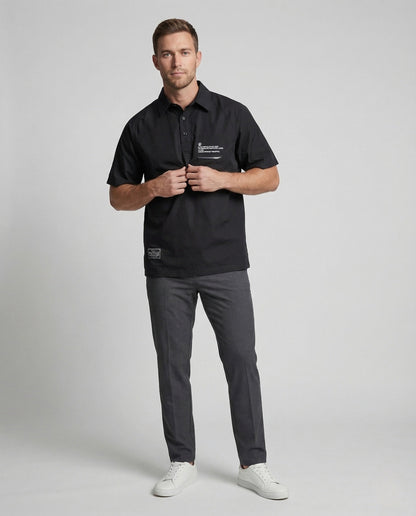 Polo Uomo Oversize con Zip e Tasca - Brentozzi
