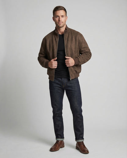 Bomber Uomo in Velluto Sintetico Oversize - Brentozzi