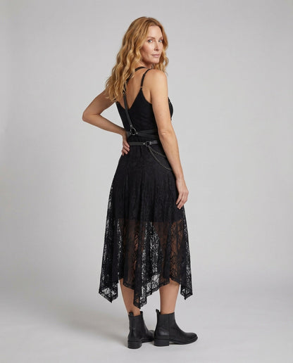 Abito Mini Donna in Pizzo Stile Gothic O-Ring - Brentozzi