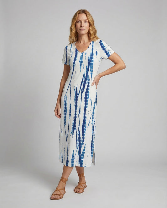 Abito Maxi Donna Scollo a V Spacco - Brentozzi