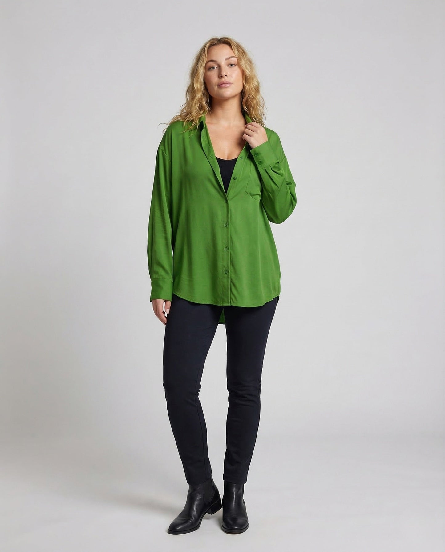 Blusa Donna in Tessuto Effetto Seta Vestibilità Ampia - Brentozzi