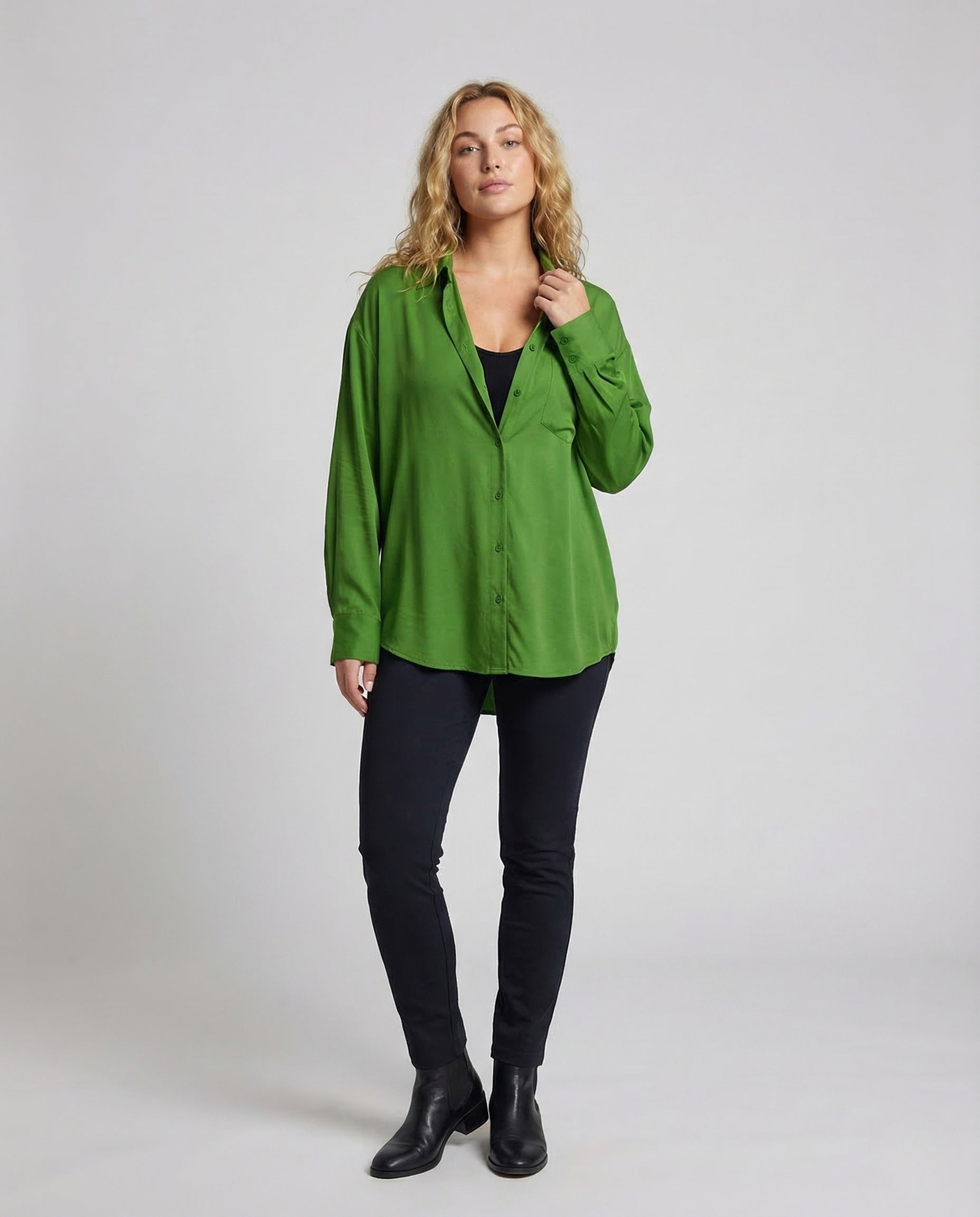 Blusa Donna in Tessuto Effetto Seta Vestibilità Ampia - Brentozzi