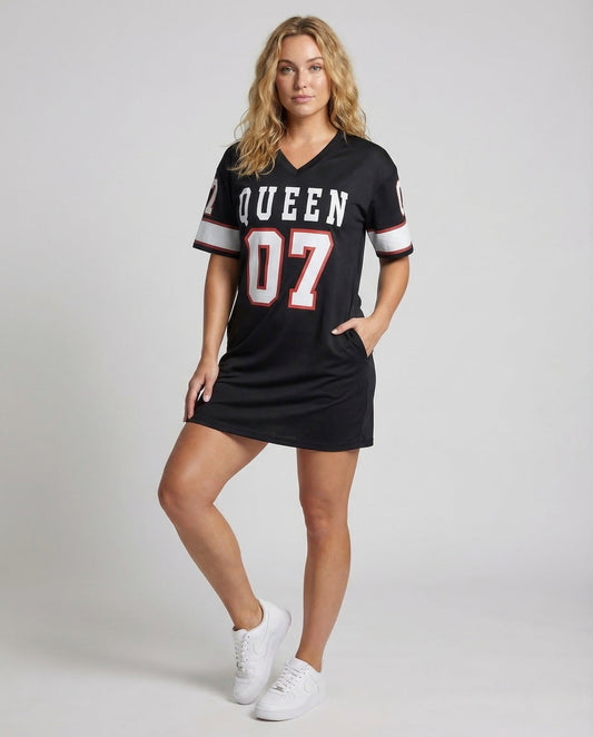Abito Mini Donna Jersey Stampa Sportiva - Brentozzi