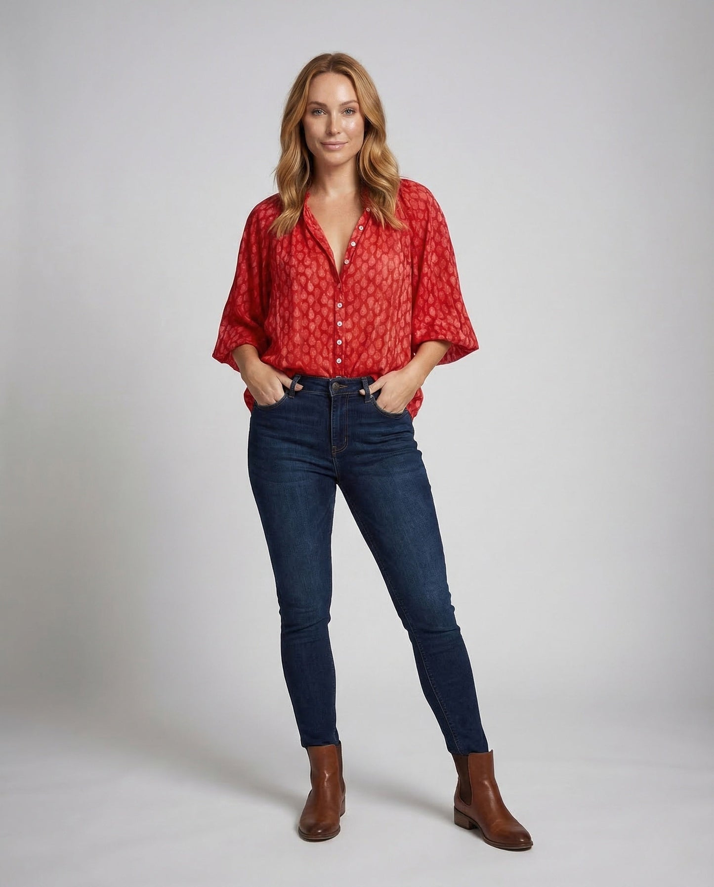 Blusa Donna in Viscosa Stile Boho Manica - Brentozzi
