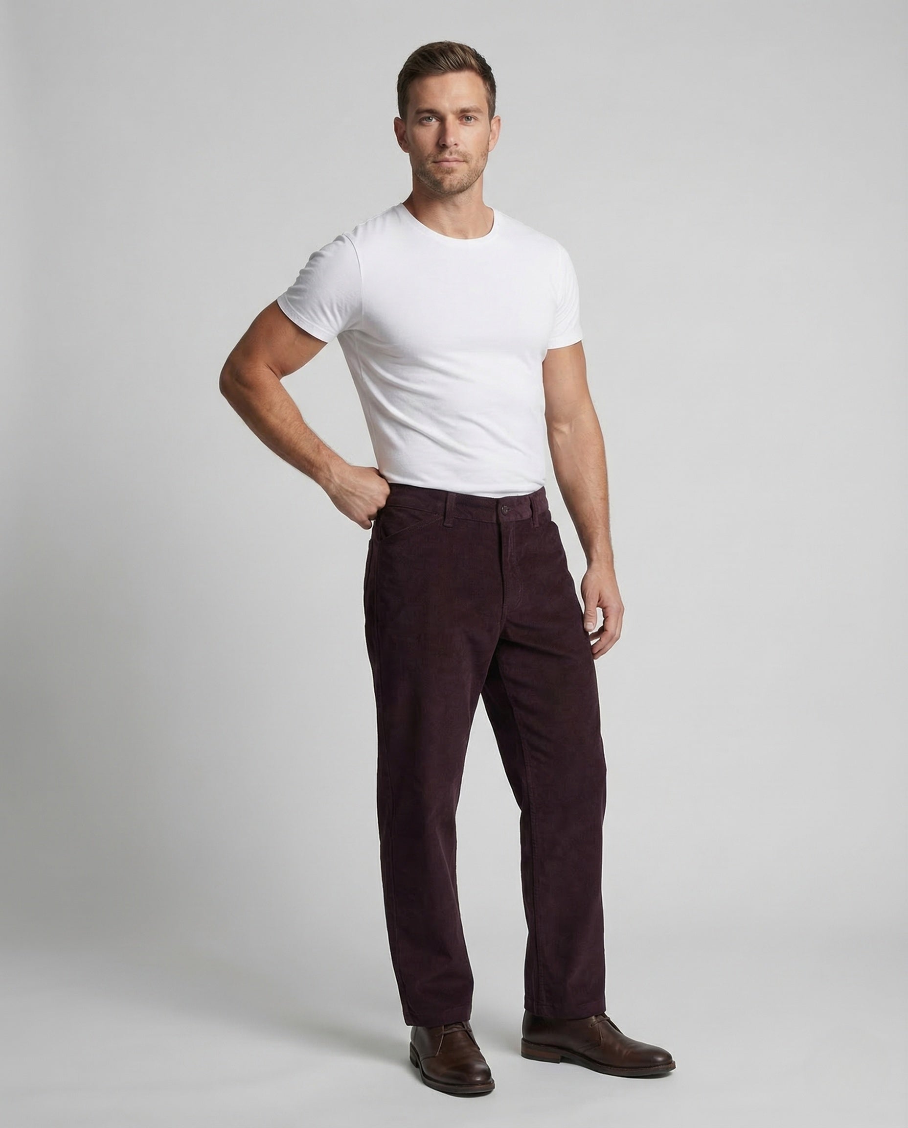 Pantaloni Uomo in Velluto a Coste con Tasca Laterale - Brentozzi