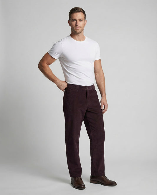 Pantaloni Uomo in Velluto a Coste con Tasca Laterale - Brentozzi