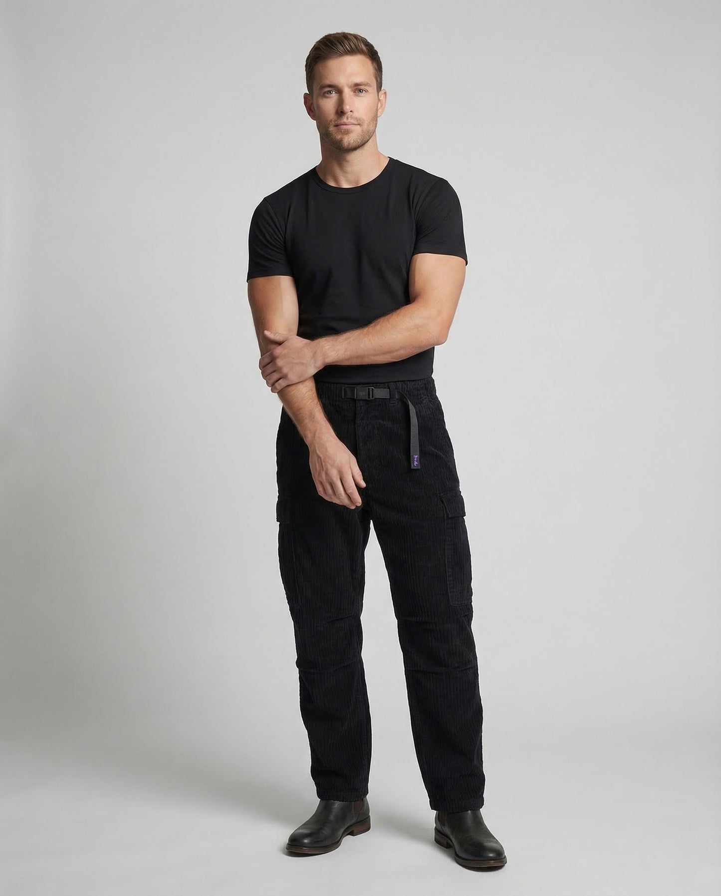 Pantaloni Cargo Unisex in Feincord Vestibilità Comoda - Brentozzi